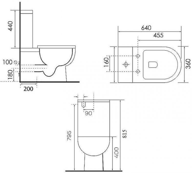 Унитаз компакт Bond F02-00 Белый с бачком и сиденьем Микролифт