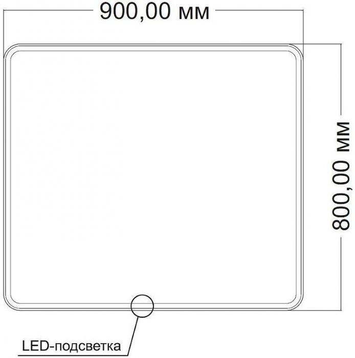 Зеркало Vincea 90 VLM-3VC9008 с подсветкой с сенсорным выключателем и диммером