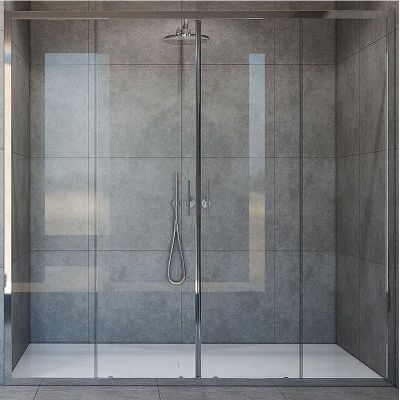 Душевая дверь Vincea Garda 200 VDS-1G2200CL профиль Хром стекло прозрачное