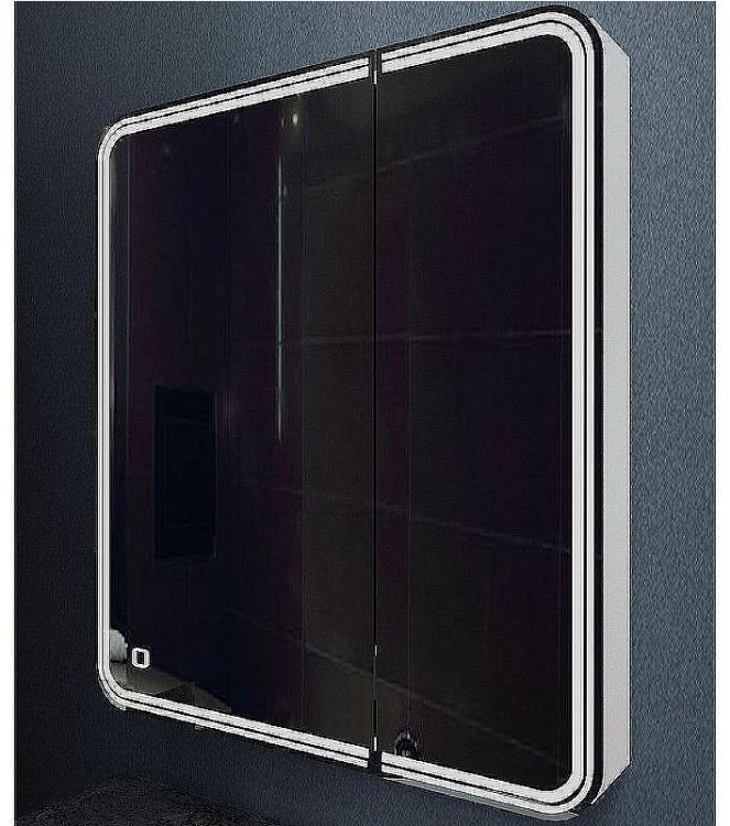 Зеркальный шкаф Art&Max Verona AM-Ver-800-800-2D-L-DS-F с подсветкой с сенсорным выключателем Белый Зеркальный шкаф Art&Max Verona AM-Ver-800-800-2D-L-DS-F с подсветкой с сенсорным выключателем Белый