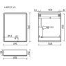 Зеркальный шкаф SANCOS Mirror 590x150х740 мм, с LED подсветкой, MI60ECH
