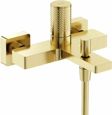 Смеситель для ванны с душем SANCOS Nexus, брашированное золото, PVD покрытие, SC9014BG
