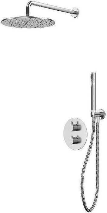 Душевая система Whitecross Y brushed nickel YSET08NIB с термостатом Брашированный никель