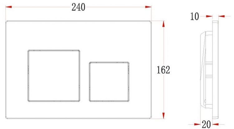 Клавиша смыва Veconi Flush FLV4-W цвет Белый глянцевый Клавиша смыва Veconi Flush FLV4-W цвет Белый глянцевый