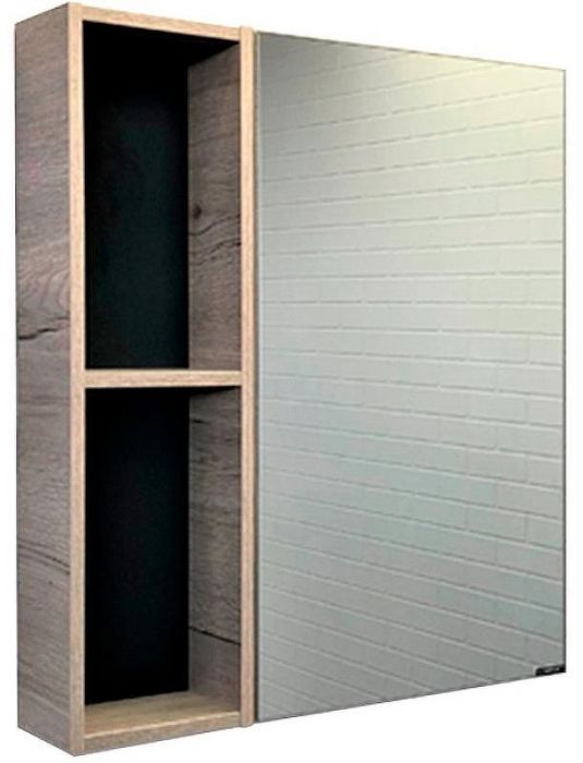 Зеркальный шкаф Comforty Порто 75 00-00009234 Дуб дымчатый