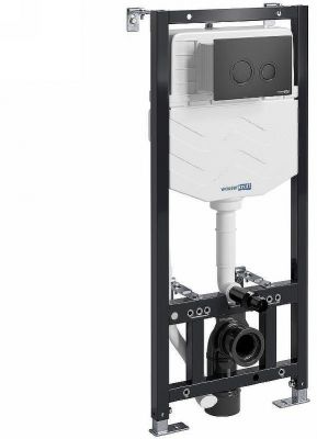 Инсталляция WasserKRAFT Aller 10TLT.010.ME.MB01 для унитаза с Черной матовой клавишей смыва