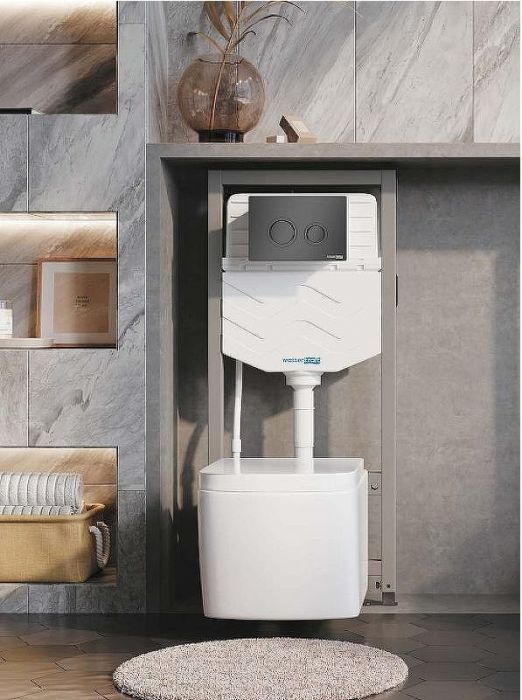 Инсталляция WasserKRAFT Aller 10TLT.010.ME.MB01 для унитаза с Черной матовой клавишей смыва