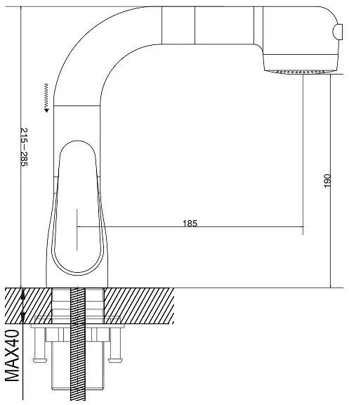 Смеситель для раковины Raffine F291H цвет Черный