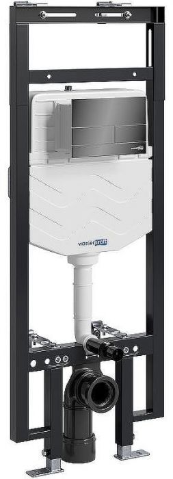 Инсталляция WasserKRAFT Dinkel 58TLT.010.ME.PB04 для унитаза с клавишей смыва Черный глянец