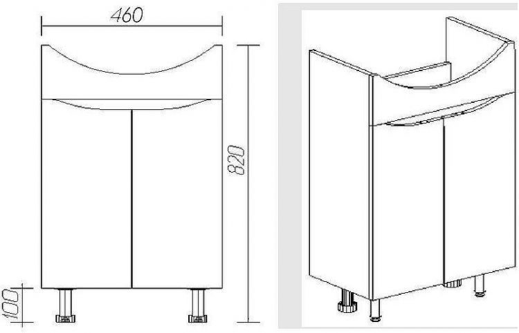 Тумба под раковину VIANT Рим 50 VRIM50BA-T2ST Белая Тумба под раковину VIANT Рим 50 VRIM50BA-T2ST Белая