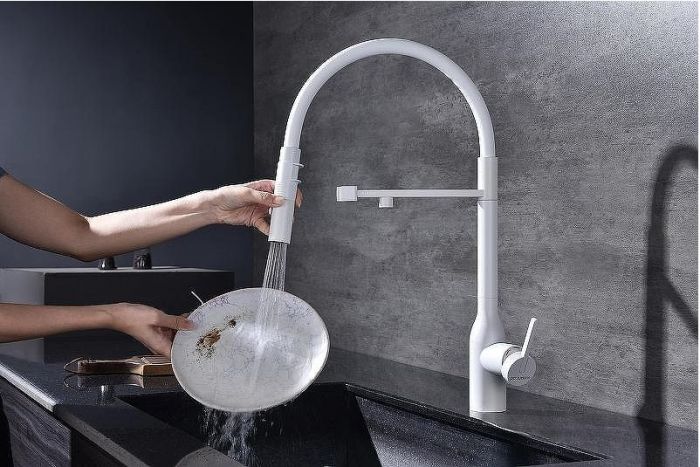 Смеситель для кухни Paulmark Magneto One Ma213188-WH Белый матовый