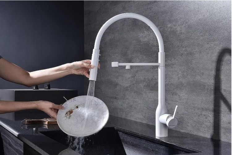 Смеситель для кухни Paulmark Magneto One Ma213188-WH Белый матовый Смеситель для кухни Paulmark Magneto One Ma213188-WH Белый матовый