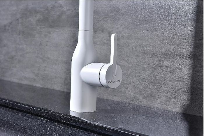 Смеситель для кухни Paulmark Magneto One Ma213188-WH Белый матовый