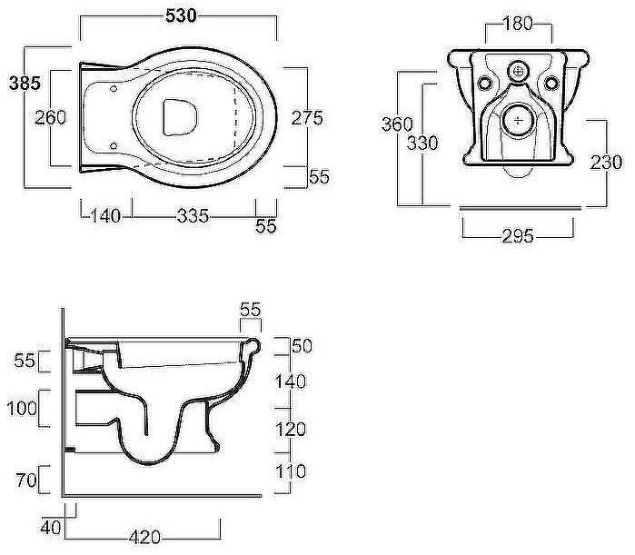 Унитаз Simas Lante LA18bi rimless подвесной Белый без сиденья