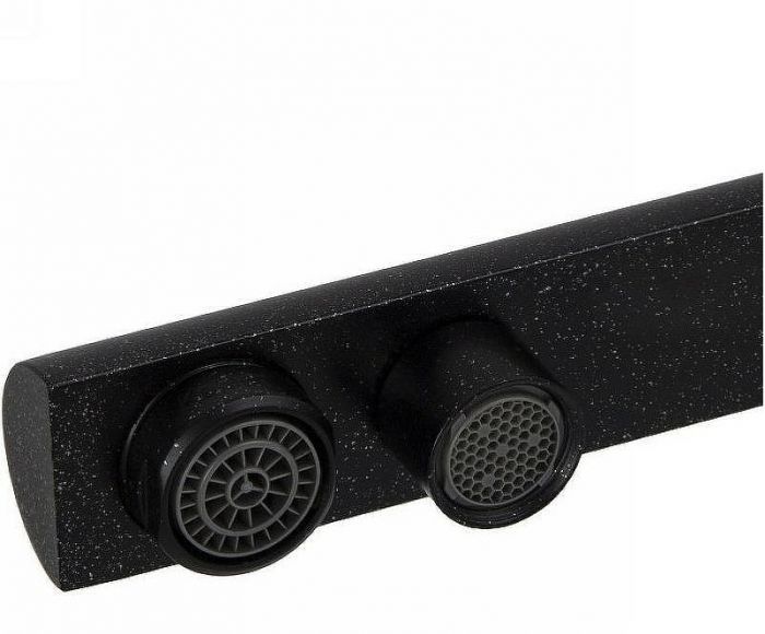 Смеситель для кухни Kaiser Decor 40144-2 Черный мрамор