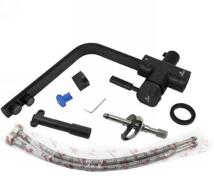 Смеситель для кухни Kaiser Decor 40144-2 Черный мрамор