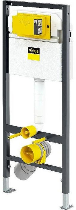 Комплект унитаза BelBagno Uno BB3105CHR/SC с инсталляцией Viega Prevista Dry 8524.14 792596 с сиденьем Микролифт и клавишей смыва Хром