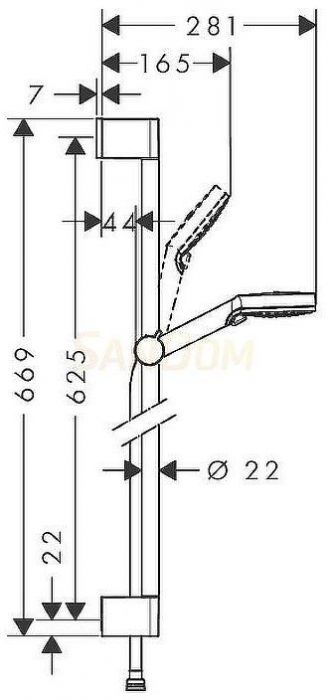 Душевой гарнитур Hansgrohe Crometta 26532400 Хром