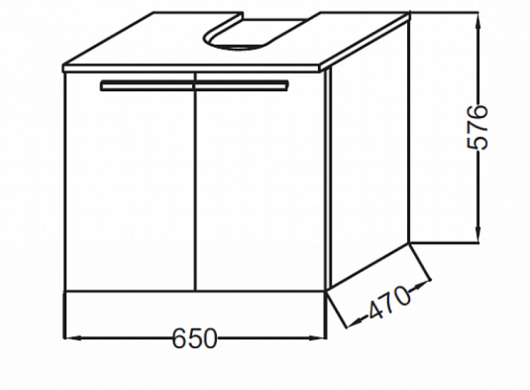 Тумба под раковину 65 см Jacob Delafon Struktura EB1382-N18 белый Тумба под раковину 65 см Jacob Delafon Struktura EB1382-N18 белый