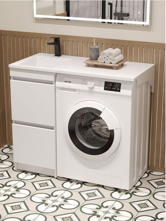 Тумба с раковиной DIWO Тольятти 120 L цвет Белый