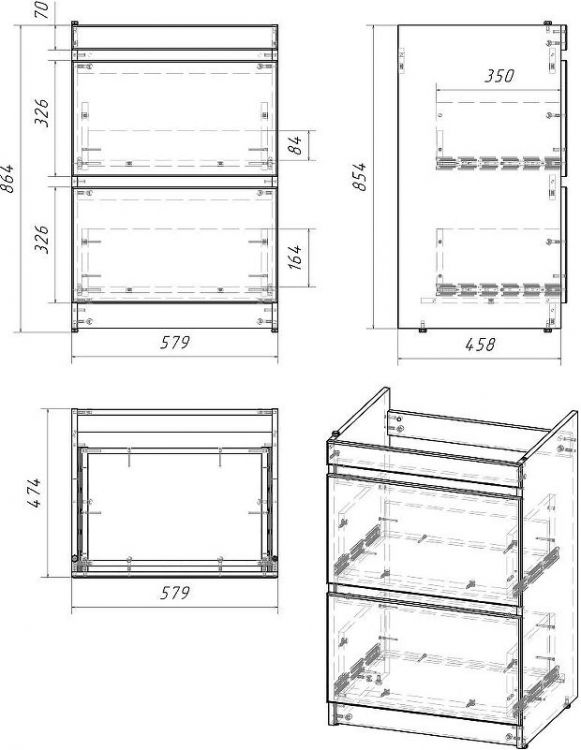 Тумба с раковиной DIWO Тольятти 120 L цвет Белый