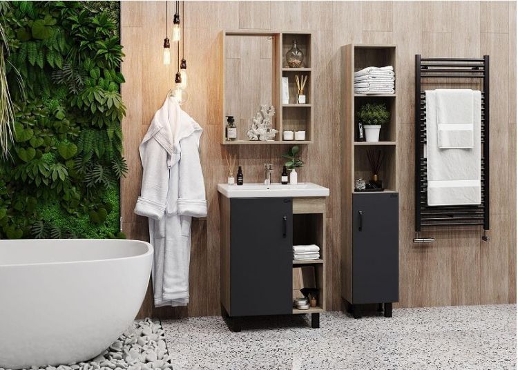 Шкаф пенал Onika Тимбер 30 403067 цвет Дуб сонома