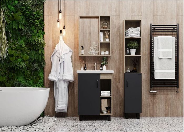 Шкаф пенал Onika Тимбер 30 403067 цвет Дуб сонома