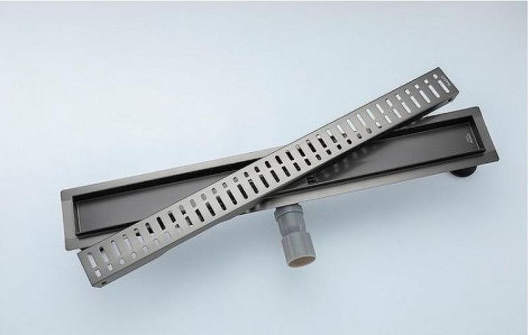 Душевой лоток Gappo G88007-39 с решеткой Оружейная сталь