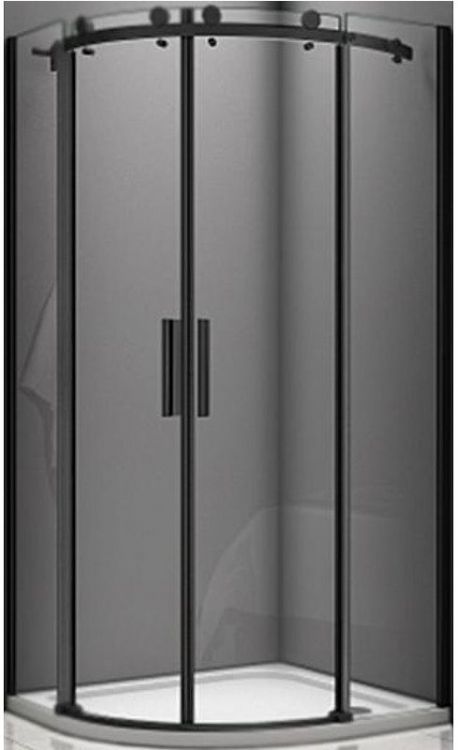 Душевой уголок Good Door Galaxy R-TD-100-C-B 100x100 профиль Черный стекло прозрачное