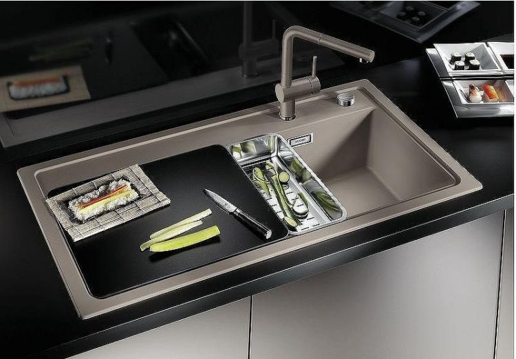 Смеситель для кухни Blanco Linus-S Silgranit 517621 Серый беж