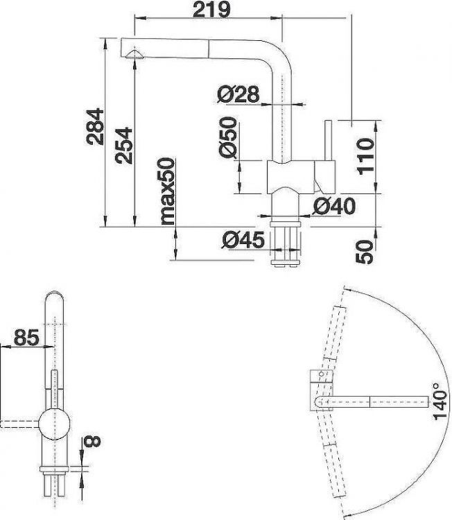 Смеситель для кухни Blanco Linus-S Silgranit 517621 Серый беж
