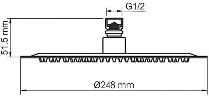 Верхний душ WasserKRAFT A258 Черный матовый