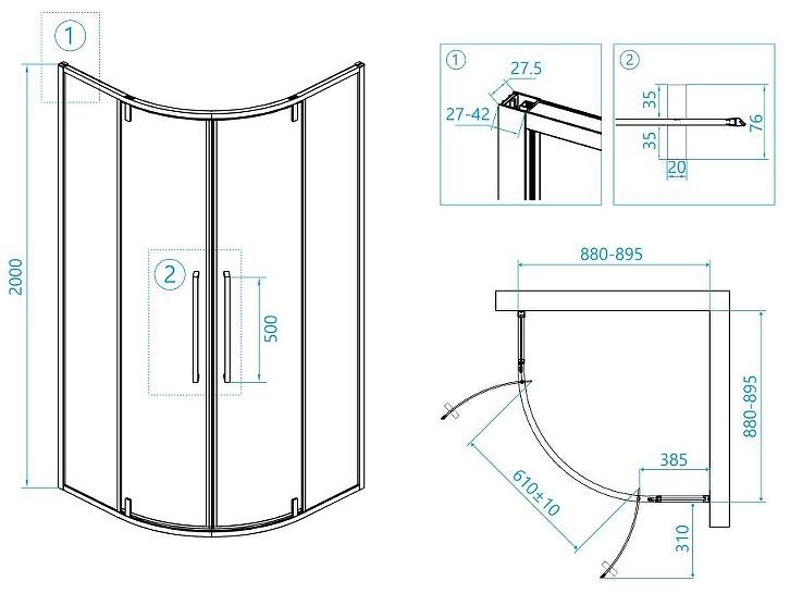Душевой уголок RGW Stilvoll SV-53 90х90 06325399-11 профиль Хром стекло прозрачное Душевой уголок RGW Stilvoll SV-53 90х90 06325399-11 профиль Хром стекло прозрачное
