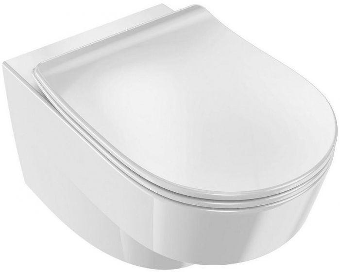 Комплект унитаза с инсталляцией Jacob Delafon Odeon Rive Gauche EDR103-00 с сиденьем Микролифт и Белой глянцевой клавишей смыва