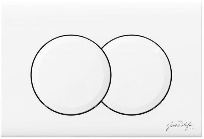 Комплект унитаза с инсталляцией Jacob Delafon Odeon Rive Gauche EDR103-00 с сиденьем Микролифт и Белой глянцевой клавишей смыва