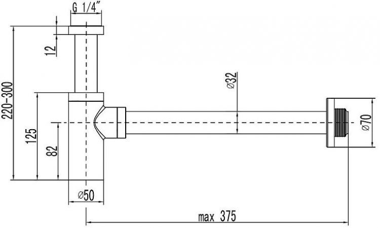 Сифон для раковины Lemark LM8300MW цвет Белый