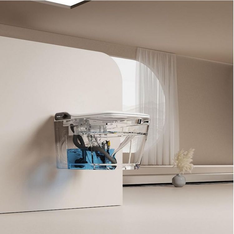 Комплект унитаза биде с инсталляцией Abber Rechteck AC1215S-AC0101P2 цвет Белый с сиденьем Микролифт