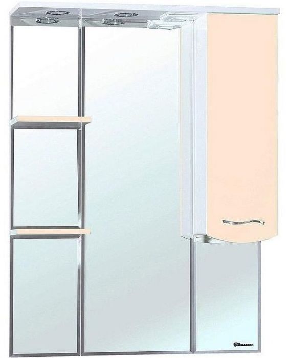 Зеркало со шкафом Bellezza Мари 85 R 4612914001224 с подсветкой Бежевое