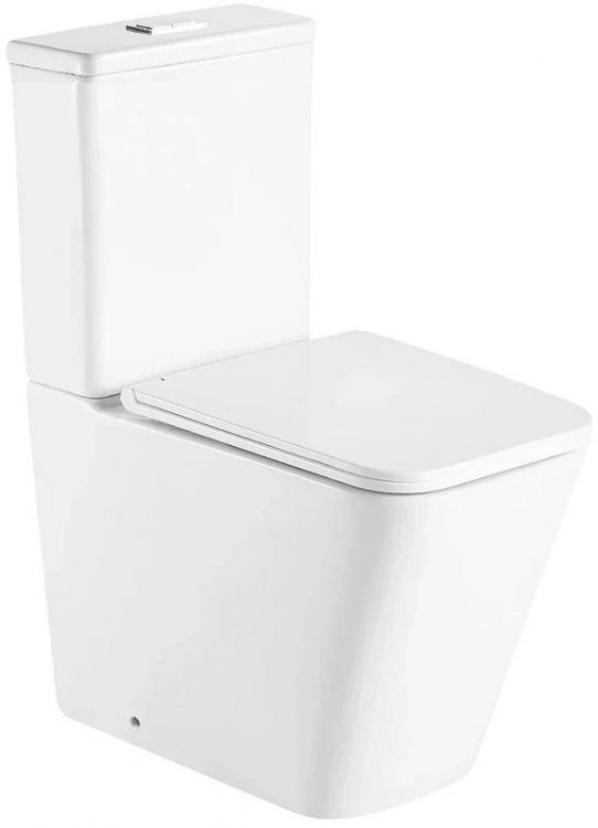 Унитаз компакт CeramaLux NS2171 цвет Белый с бачком и сиденьем Микролифт