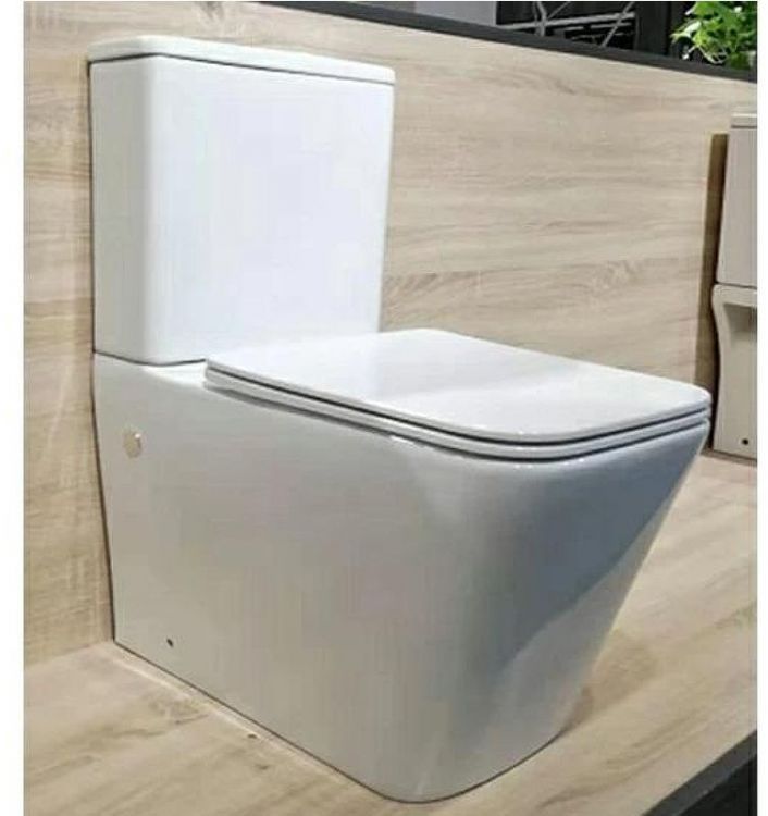 Унитаз компакт CeramaLux NS2171 цвет Белый с бачком и сиденьем Микролифт