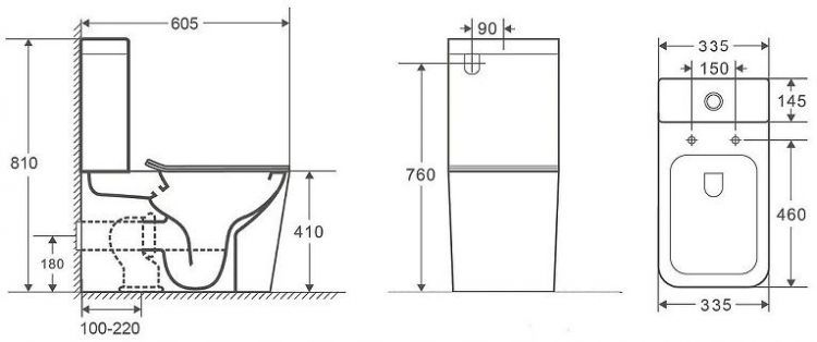 Унитаз компакт CeramaLux NS2171 цвет Белый с бачком и сиденьем Микролифт