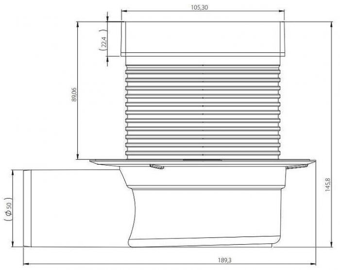 Душевой трап Logan L006-100 312515 с решеткой цвет Нержавеющая сталь