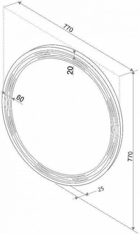Зеркало Континент Talisman D 770 ЗЛП36 с подсветкой с сенсорным выключателем