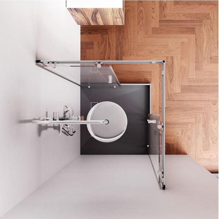 Душевой уголок AM.PM Sunny 80х80 W87G-403-8080-MT профиль Хром матовый стекло прозрачное Душевой уголок AM.PM Sunny 80х80 W87G-403-8080-MT профиль Хром матовый стекло прозрачное