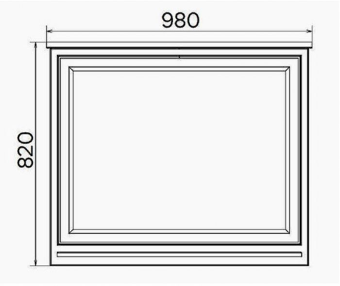 Зеркало Comforty Феррара 100 00004147993 Белый глянец
