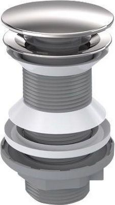 Донный клапан Aquanet 342070 click-clack цвет Сталь