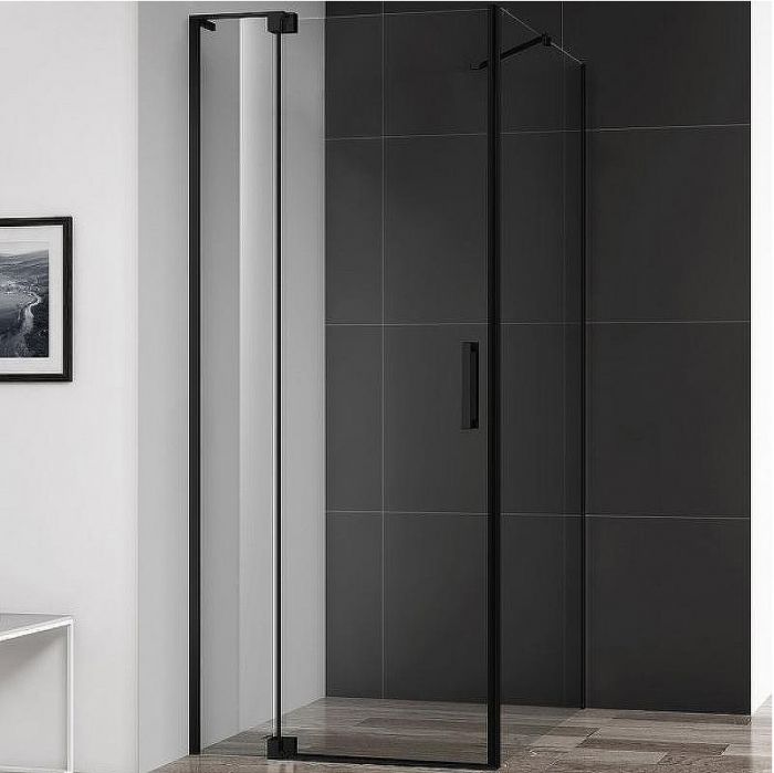 Душевой уголок Cezares Slider 80x100 SLIDER-AH-1-100-70/80-C-NERO профиль Черный матовый стекло прозрачное
