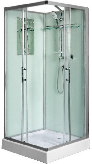 Душевая кабина WeltWasser WW500 Laine 801 80x80 10000003258 профиль Хром стекло прозрачное