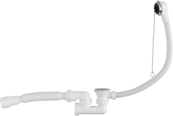 Слив-перелив Aquanet 328880 с пробкой на цепочке цвет Хром