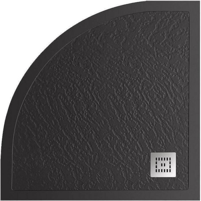 Душевой поддон из искусственного камня BelBagno Uno 90x90 TRAY-MR-UNO-R-90-550-35-NERO-CR Черный матовый